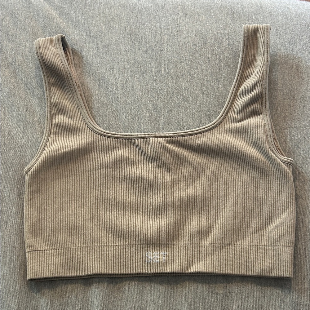 SET Active Ribbed Beige Sports Bra